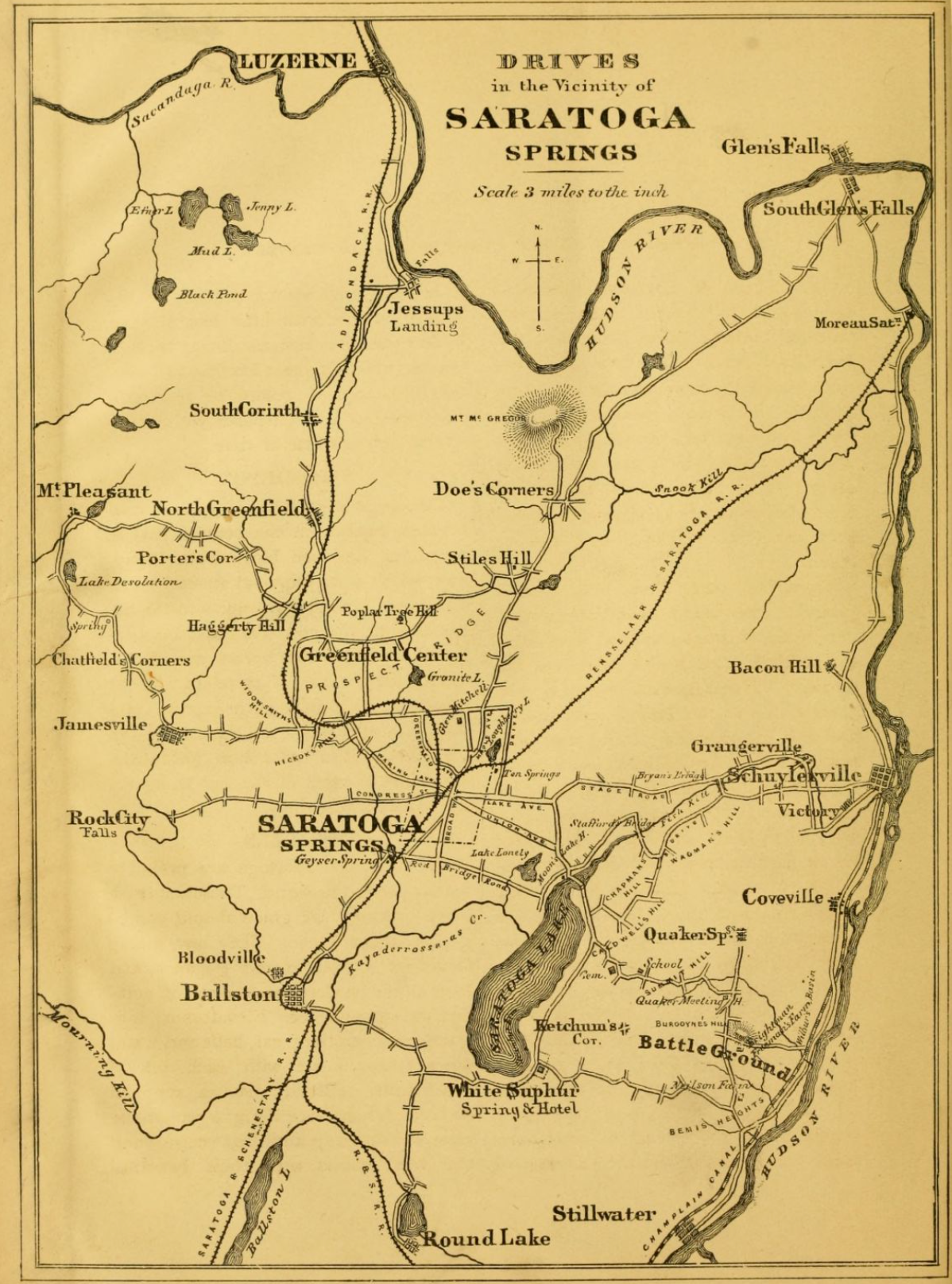 Walworth, Ellen Hardin. Saratoga, the Battle– Battle Ground– Visitors’ Guide, With Maps. [New York: American News Co, 1877] Pdf. Library of Congress.